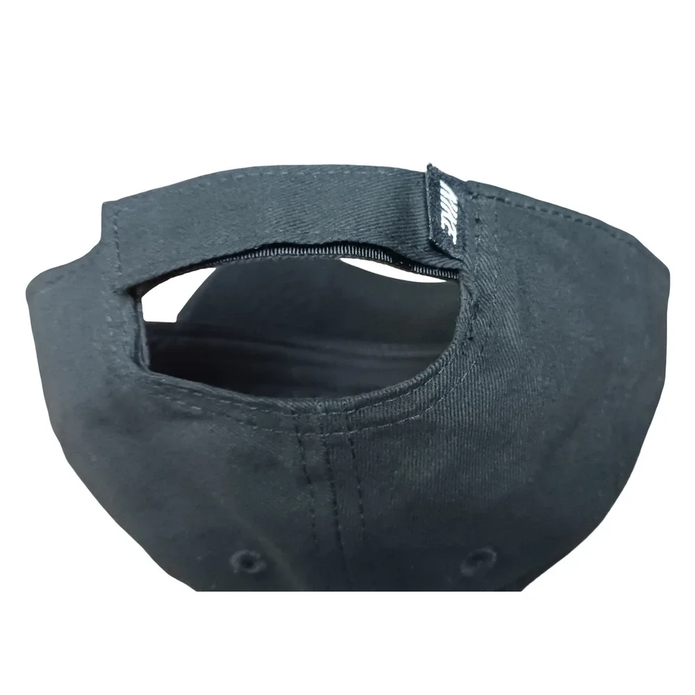 Nike Club Cap Kids Toddler Swoosh Adjustable Hat Black White 2-4T New - Picture 13 of 14